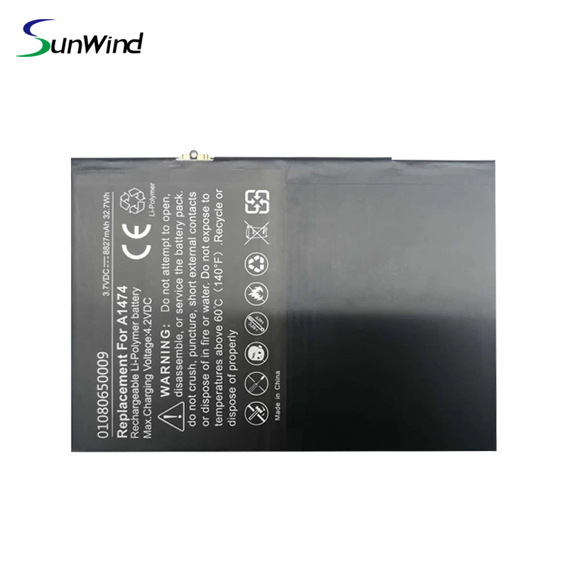 Hot sale li-polymer tablet pc battery for Apple iPad 5 ipad Air A1474 3.7V 8827mah