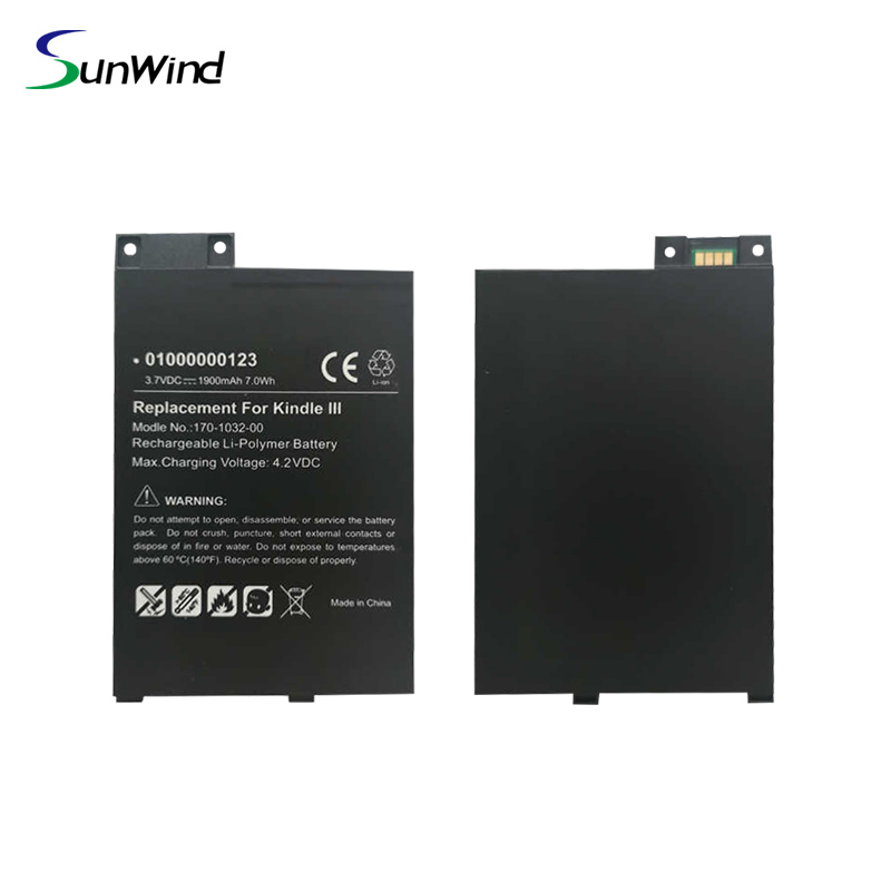 Rechargeable 3.7V 1900mAh replacement li-ion polymer Kindle3 Battery for Amazon Kindle 3 1900mah