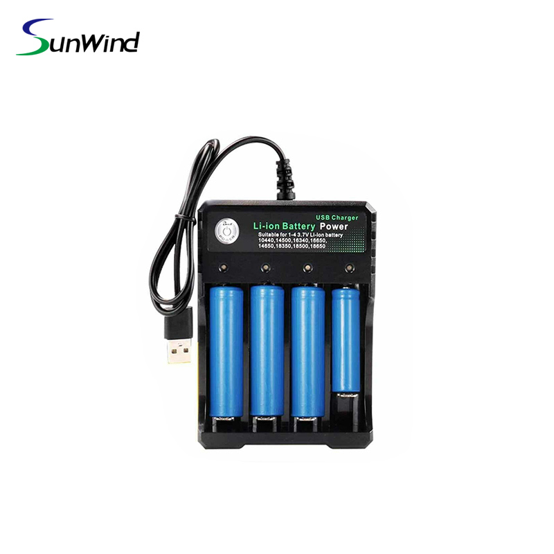 Li-ion Battery USB charger 18650 26650 battery 3.7v 4 slots charger
