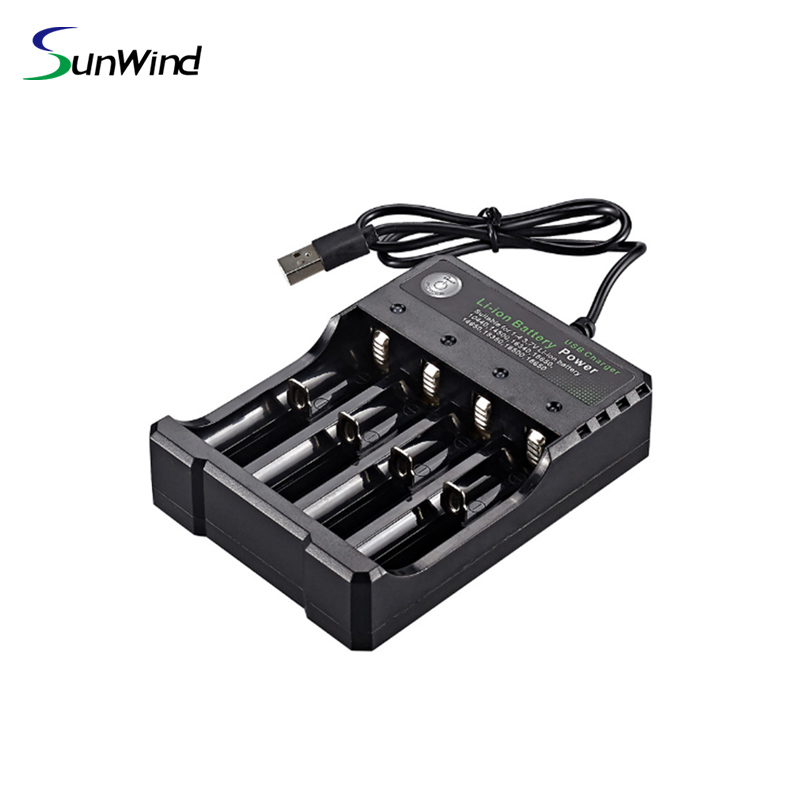 Li-ion Battery USB charger 18650 26650 battery 3.7v 4 slots charger