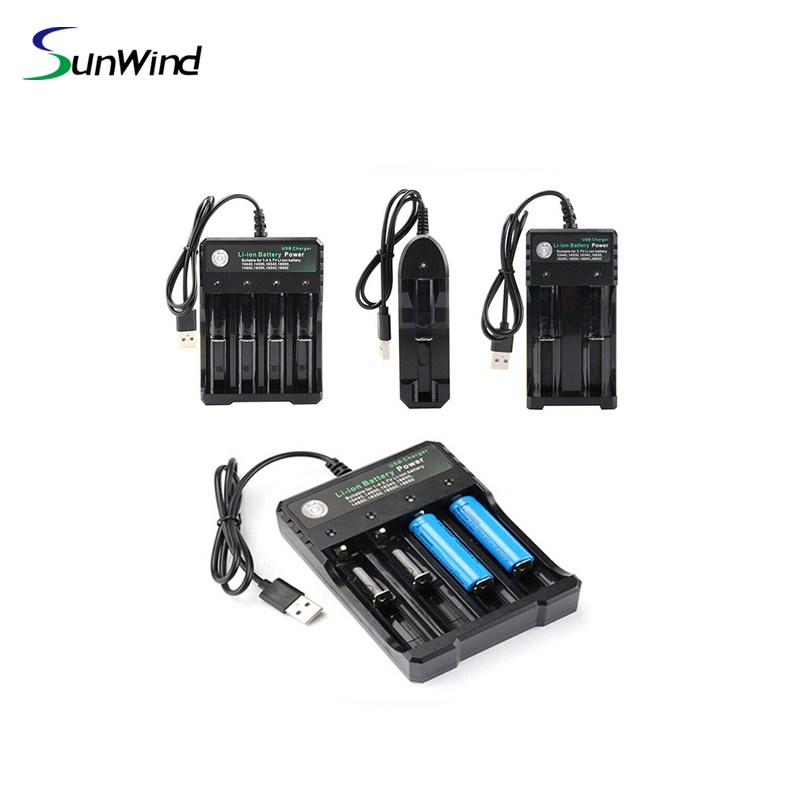 Li-ion Battery USB charger 18650 26650 battery 3.7v 4 slots charger