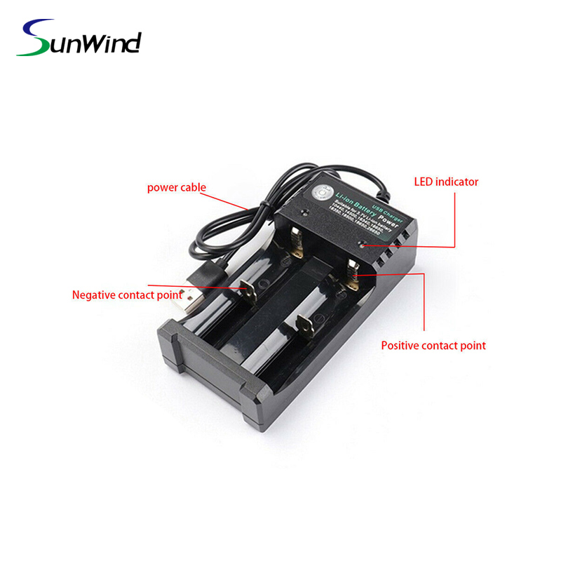 Li-ion Battery USB charger 18650 26650 battery 3.7v 4 slots charger