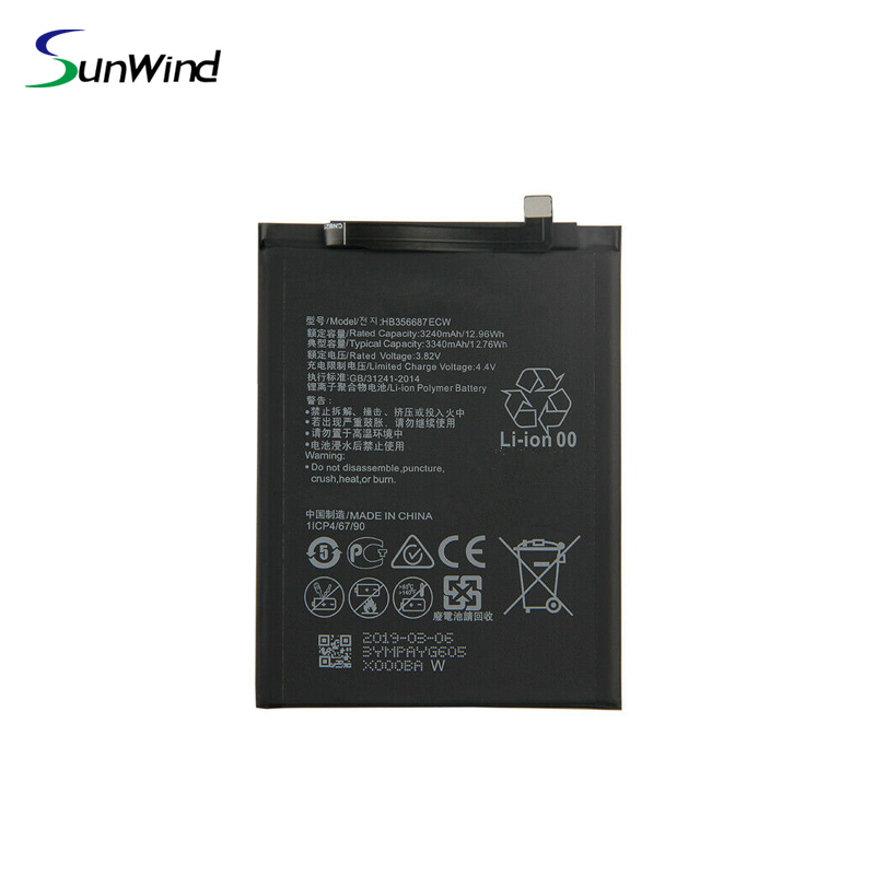 HB356687ECW Hot sale rechargeable battery For Huawei Nova 2 PLUS/ mate 10 Lite /Honor 7X battery 3.82V 3340mah