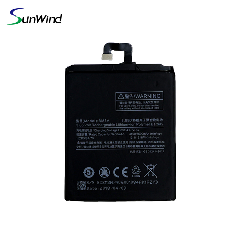 BM3A Mobile phone battery pack for Xiaomi Note 3 replacement batteries   3.85V 3400mAh