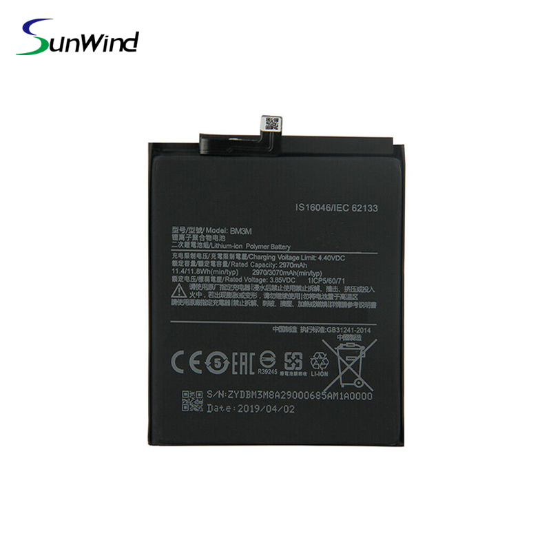 BM3M Rechargeable Battery For Xiaomi Mi 9 SE Replacement Batteries 3.85V 3070mAh