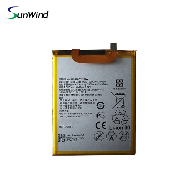HB376787ECW High Quality Li-ion Polymer Mobile Phone Battery  For Huawei Honor V8 3.82V 3500mAh