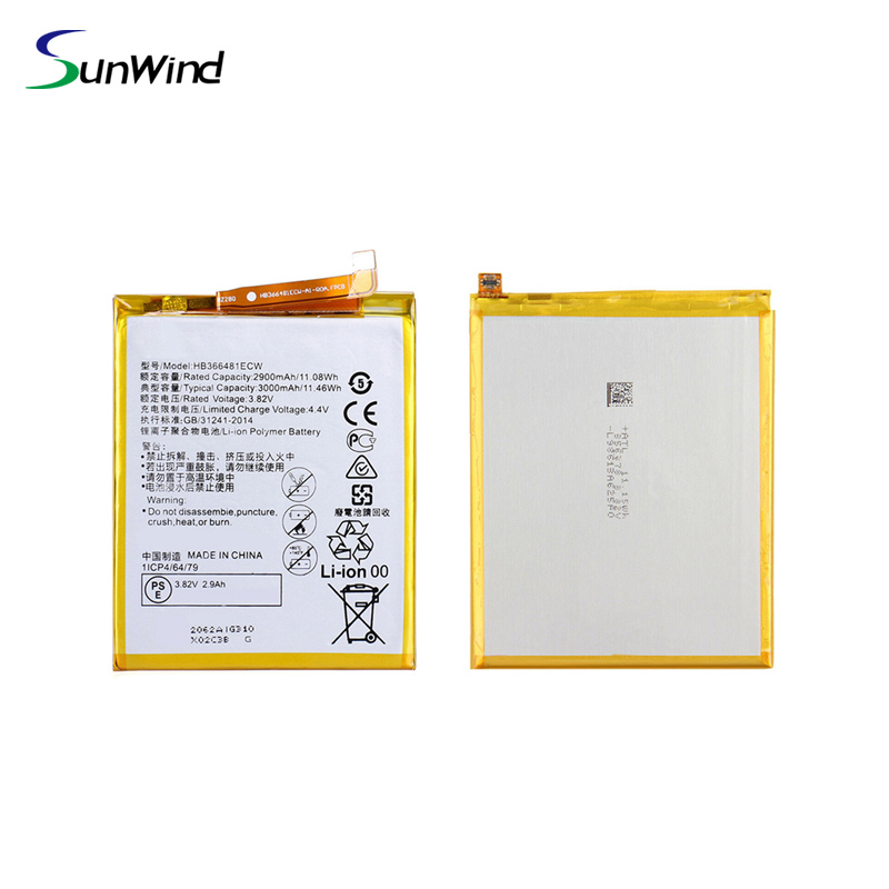 HB366481ECW New Replacement Lithium The Cell Phone Battery For Huawei P9 G9 P9 Lite Honor 8 5C 3.82V 2900mAh