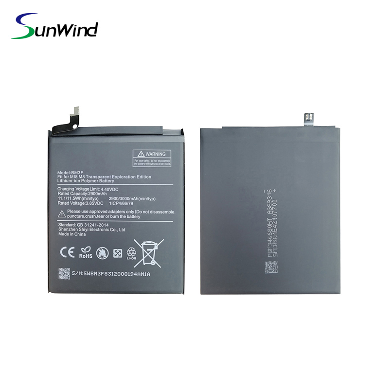 BM3F Best quality li-ion replacement battery  for Xiaomi MI8 M8 Transparent Exploration Edition  3.85V 2900mah