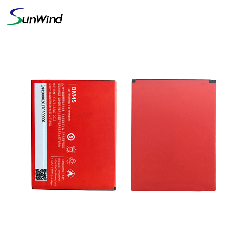 BM45 bateria xiaomi  Original Li-ion Polymer Phone  Battery for Xiaomi Redmi Note2 3.84V 3020mah