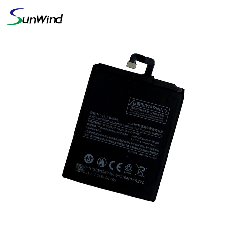 BM3A Mobile phone battery pack for Xiaomi Note 3 replacement batteries   3.85V 3400mAh