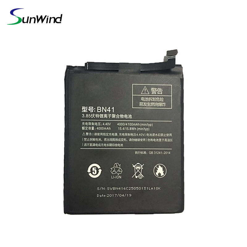 BN41 OEM New Mobile Phone Internal Battery For Xiaomi Redmi Note 4  Battery 3.85V 4000mAh