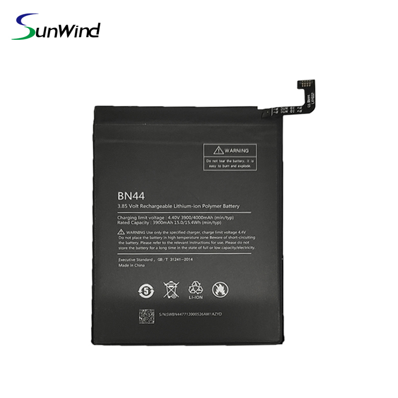 BN44 manufacturer  Replacement Li-polymer Battery For Xiaomi Redmi 5 Plus 3.85V 3900mAh