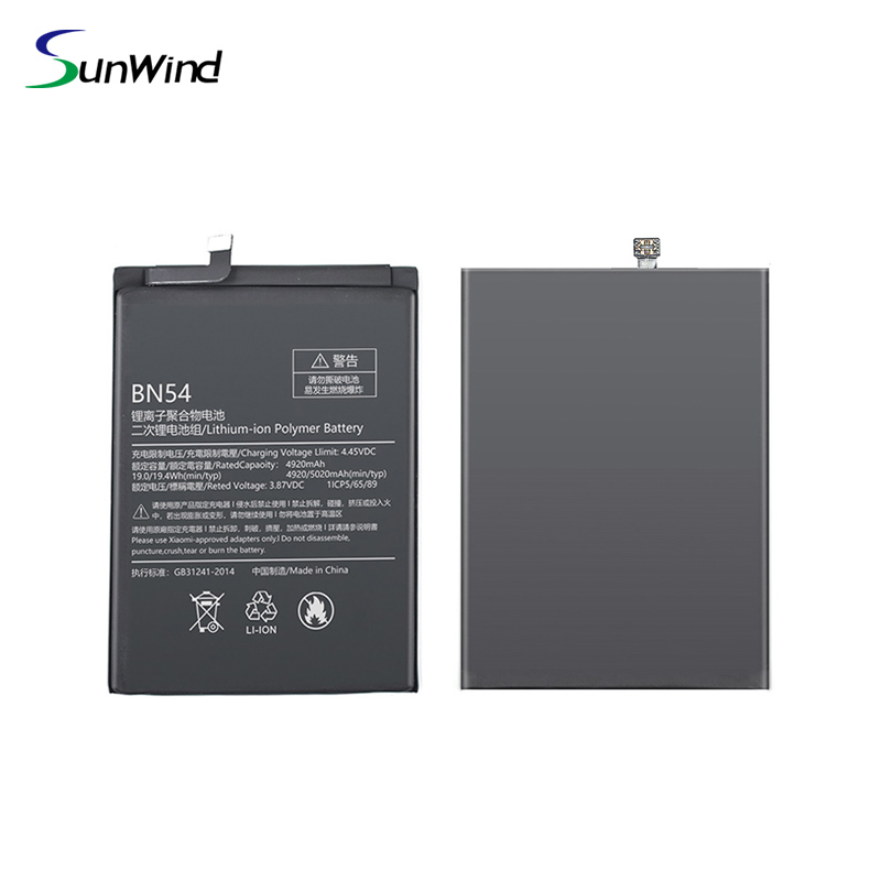 BN54 Rechargeable Cell Phone Battery for Xiaomi Redmi 9 / Redmi Note 9 3.85V 5020mah