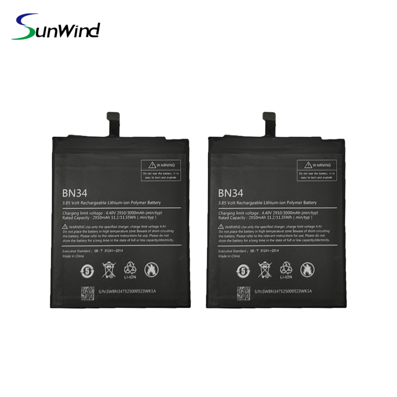 BN34 Factory Directly Phone Batteries Original for Xiaomi Redmi 5A  3.85V 3000mAh