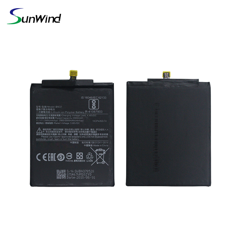 BN37 High Capacity Replacement Battery  Battery For Xiaomi Mi 6X 6A  3.85V 2910mAh 2900mAh