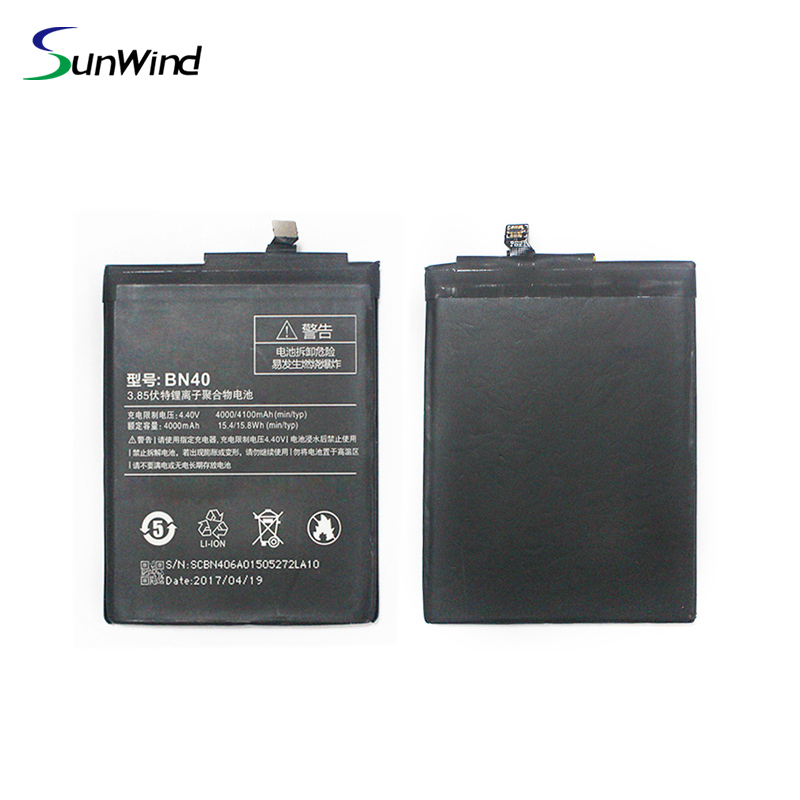 BN40 Wholesale Price Original 4000mah Li-ion High Match Battery for Xiaomi Redmi 4  3.85V 4000mAh