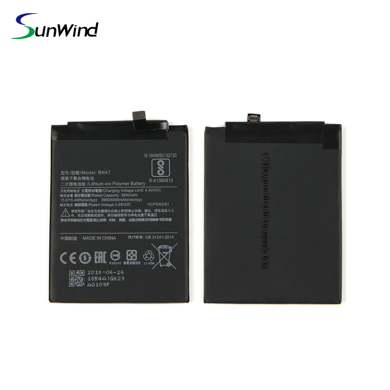 BN47 Wholesale  Mobile Phone Battery For Xiaomi Mi6 Pro Redmi Mi 6 Pro Battery 3.85V 3900mAh