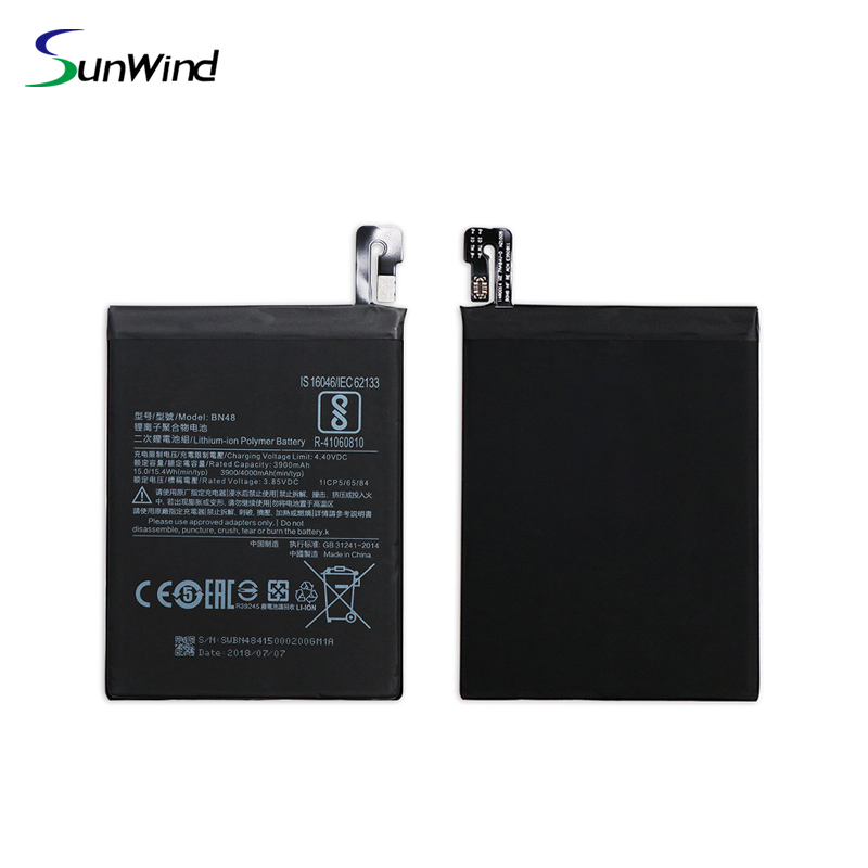 BN48 High Capacity  Phone  Li-ion Battery For Xiaomi Redmi Note 6 Pro Standard Battery 3.85V 4000mAh