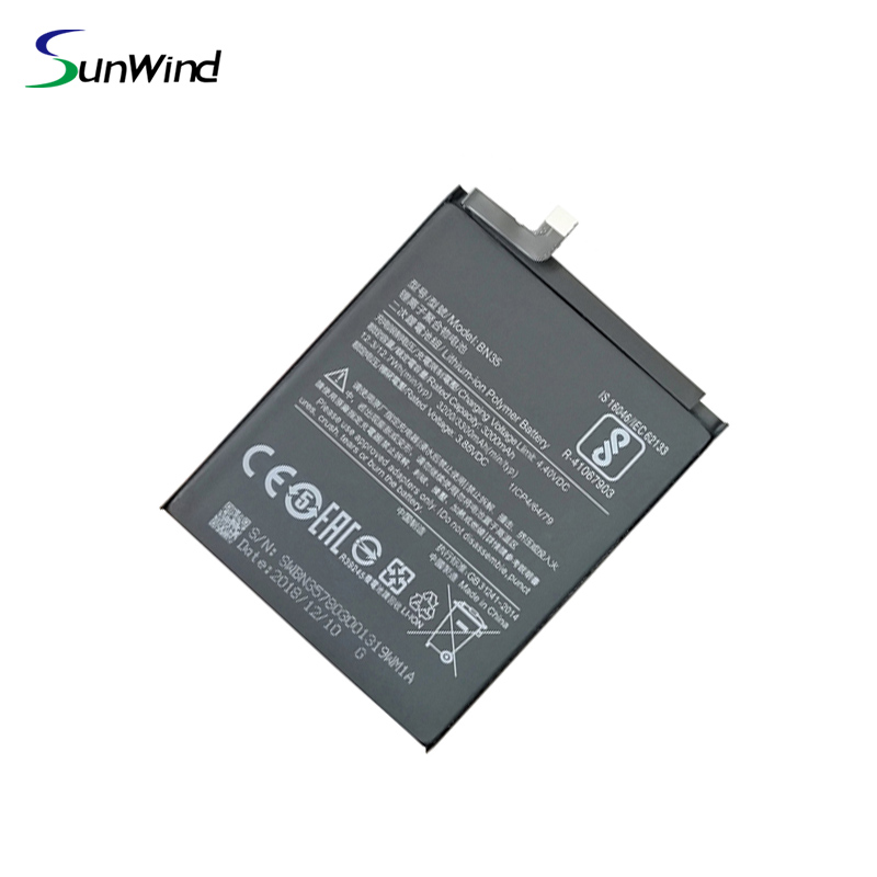 BN35 Factory Professional manufacture replacement mobile phone battery  For Xiaomi Mi Redmi 5 5.7  3.85V 3200mAh