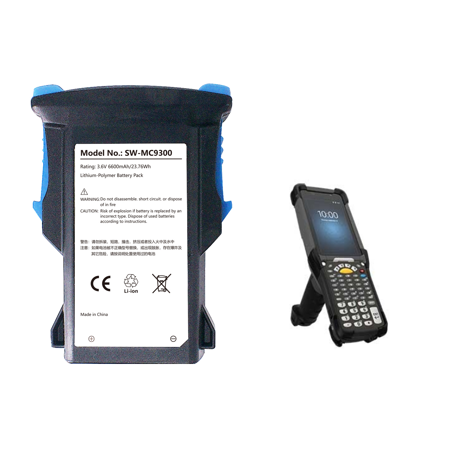 OEM NEW Li-ion Battery For Zebra MC93 MC9300 BT-000370 BT-000370-02 Handheld Computer 6600mAh 3.6V Battery