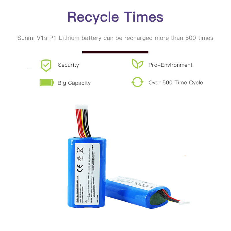 Replacement Battery for Sunmi V1S P1 W6900 POS Terminal 5200mAh 3.7V