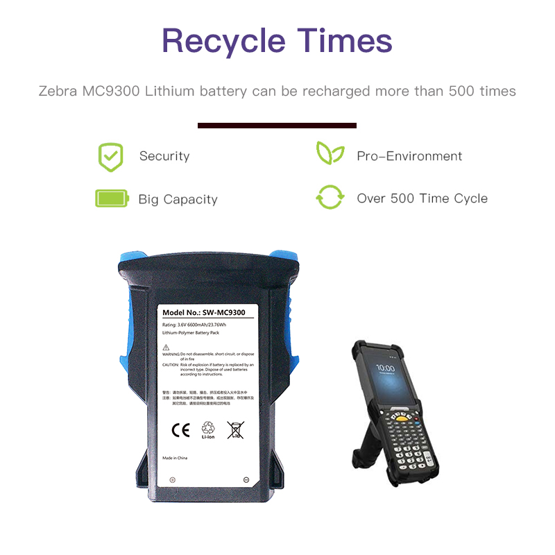 OEM NEW Li-ion Battery For Zebra MC93 MC9300 BT-000370 BT-000370-02 Handheld Computer 6600mAh 3.6V Battery