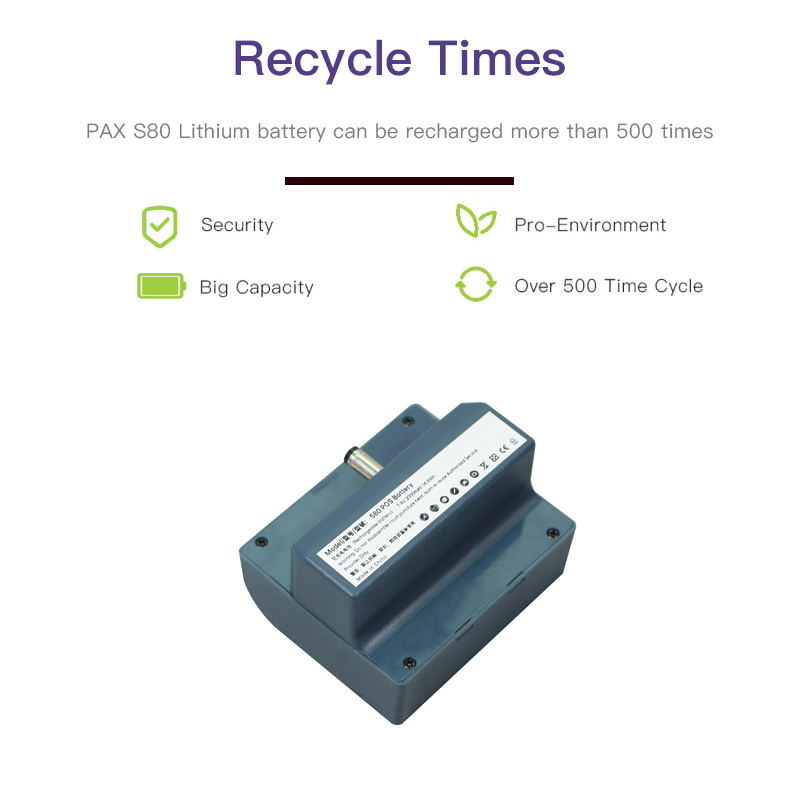 NEW OEM POS Battery for PAX S80 8.4V 2000mAh Lithium ion Battery