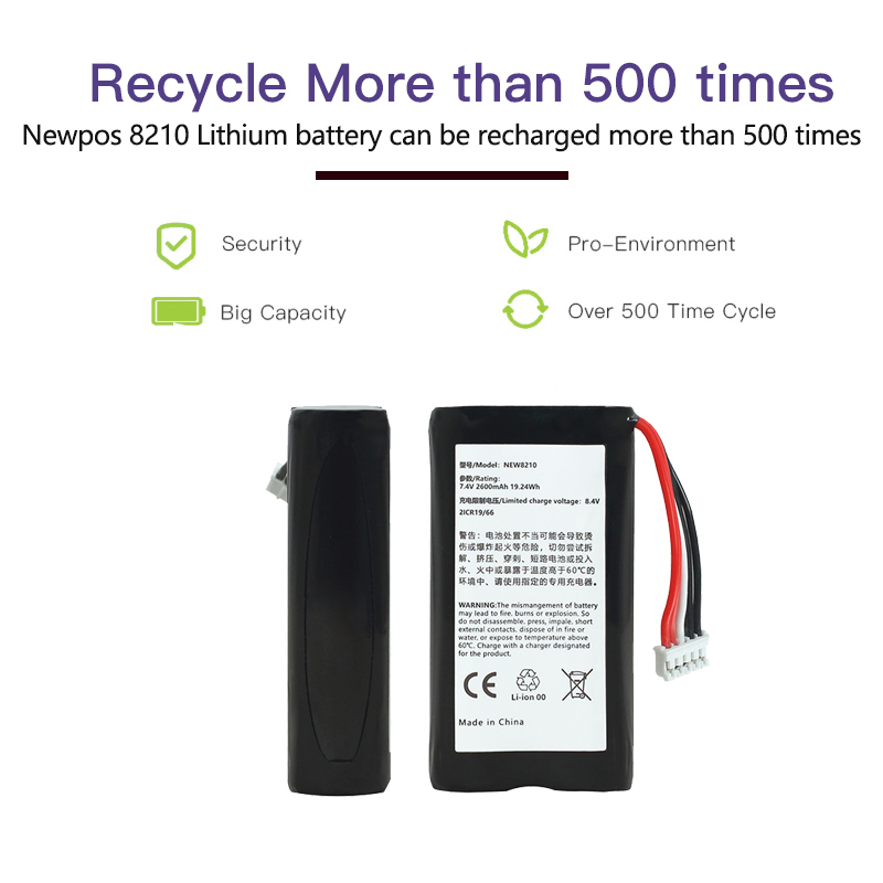 Newpos 18650 newpos 8210 Battery Full Capacity Bateria for New8210, Cashier Cash Terminal Battery