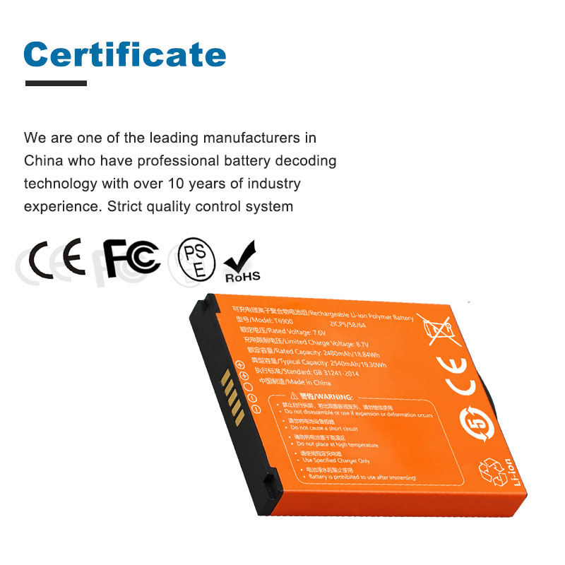 Replacement POS OEM T6900 Battery for Sunmi P2 Handheld POS 2480mAh 7.6V