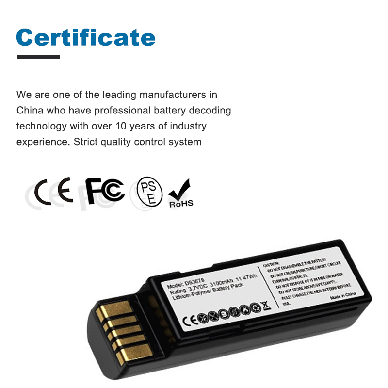 BarCode Scanner for Zebra Symbol DS3600 DS3678 LI3600 LI3678 LS3600 LS3678 Handheld Scanner Battery 82-166537-01