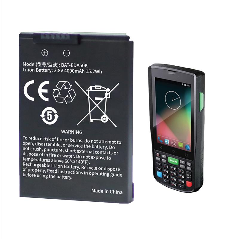 Rechargeable barcode scanner battery for Honeywell bat-eda50k bat-eda50k-1 4000mah