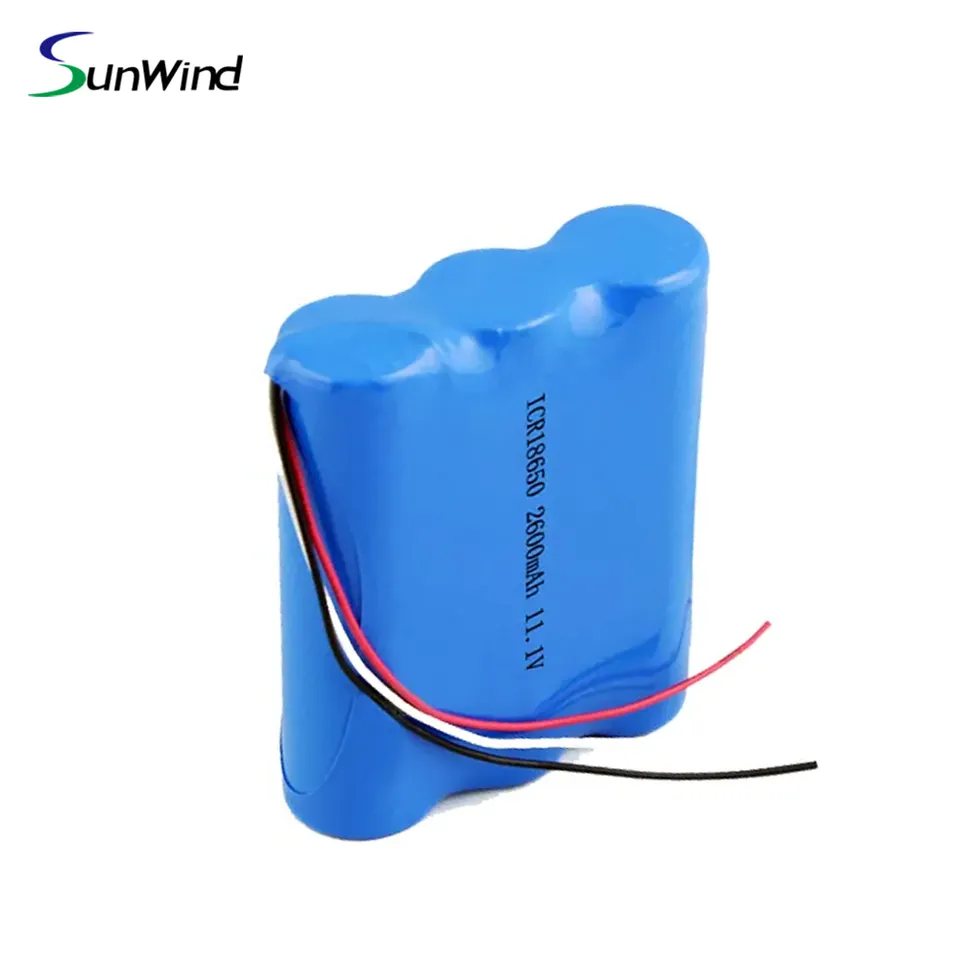 11.1V Rechargeable Batteries Pack Li-ion 3s1p Li Ion Lithium Ion 18650 Battery Pack 2600mah
