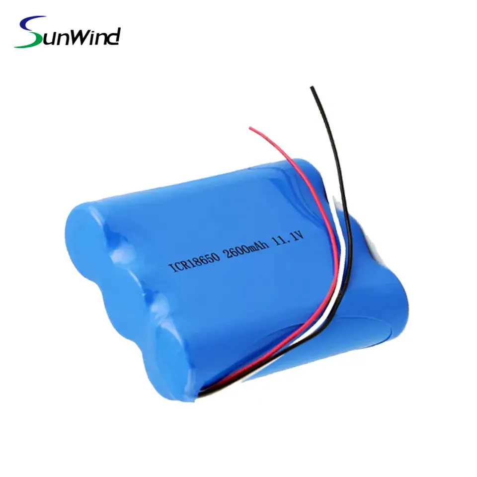 11.1V Rechargeable Batteries Pack Li-ion 3s1p Li Ion Lithium Ion 18650 Battery Pack 2600mah