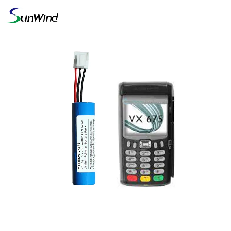 Rechargeable li-ion battery replacement for Verifone VX675 Pos Terminal Battery BPK265-001 2600mAh