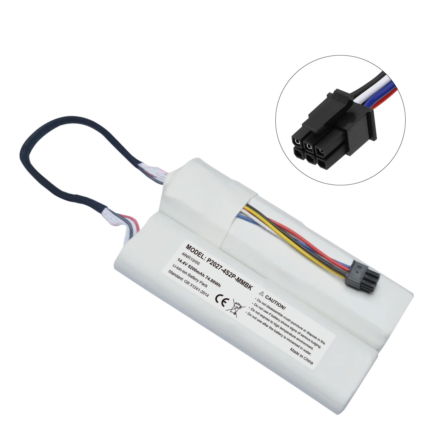 P2027-4S2P-MMBK Battery For Xiaomi Mijia Mop Pro STYTJ06ZHM Dreame W10 W10s W10 pro 14.4V 5200mAh Mijia Self Cleaning Robot Vacuum Battery