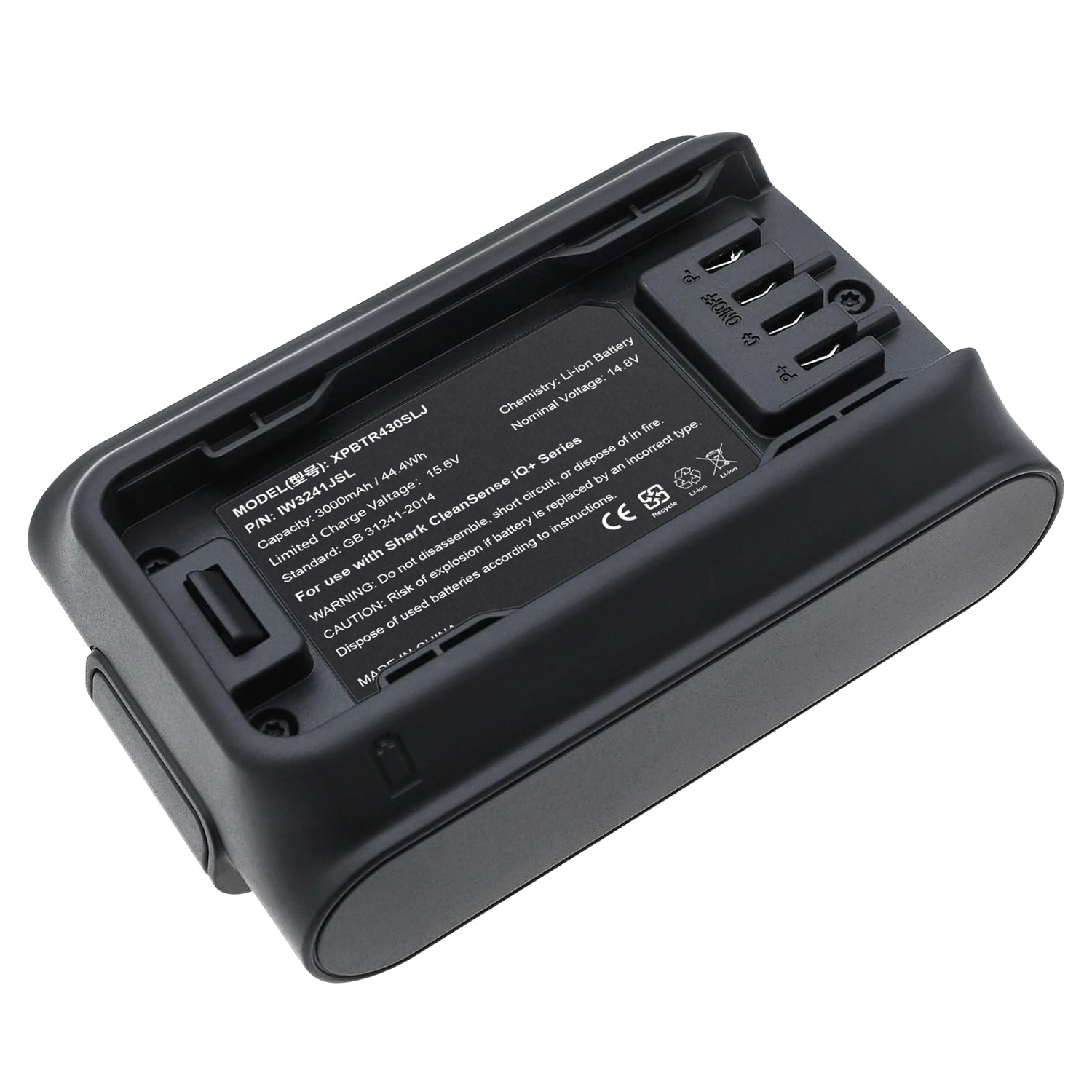 14.8V 3000mAh  44.40Wh Replacement Battery for Shark Cleaner Sense iQ+,IW3241JSL XPBTR430SLJ Sweeper Vacuum Cleaner Battery