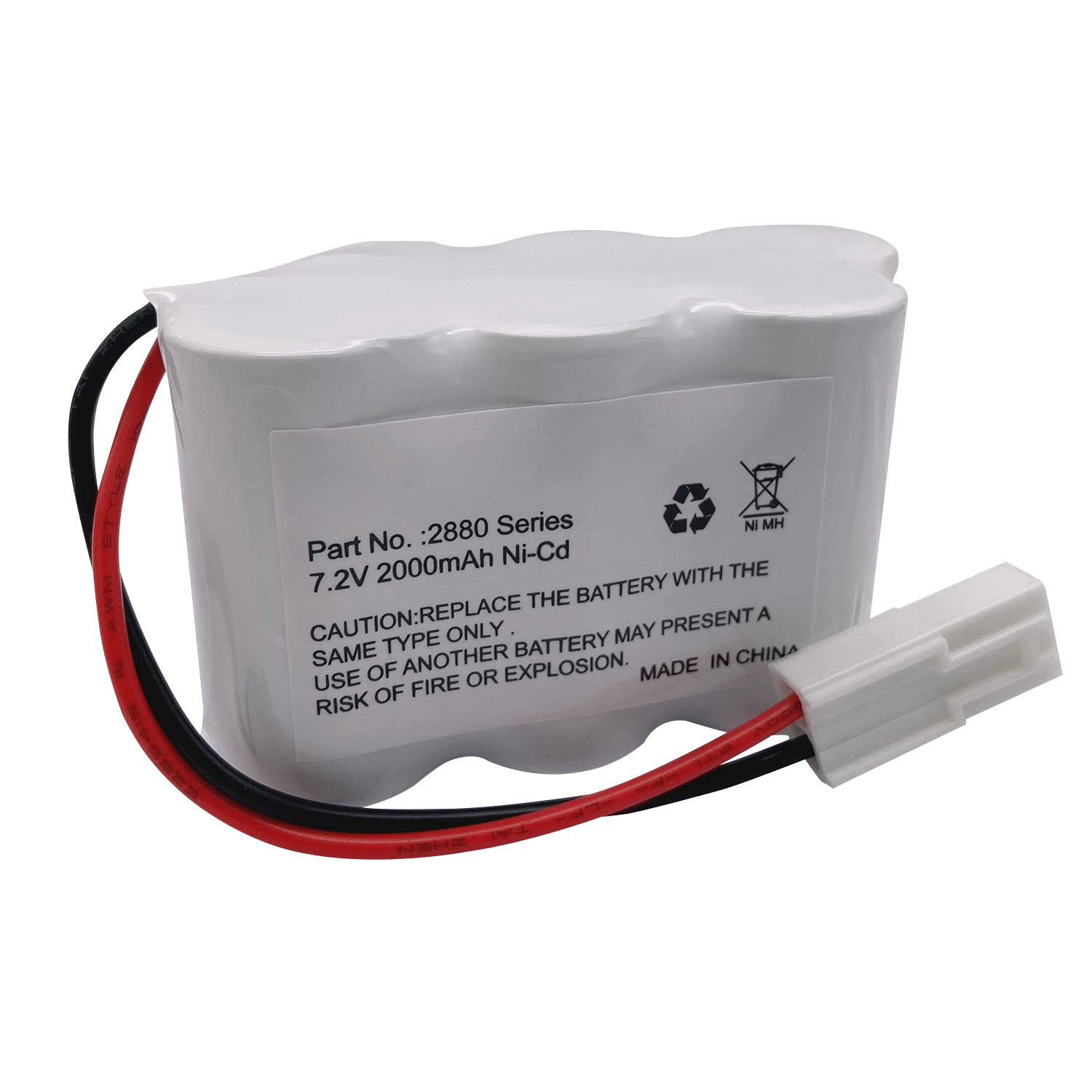 7.2V Rechargeable Ni-Cd Battery for Bissell 2880 Series  Floor Sweeper Vacuum Models 2880, 2880A, 2880B, 2880C, 2880D, 2880K, 2880Q, 2880T, 2880W, 28801, 28802, 28806 Sweeper Vacuum Cleaner Battery