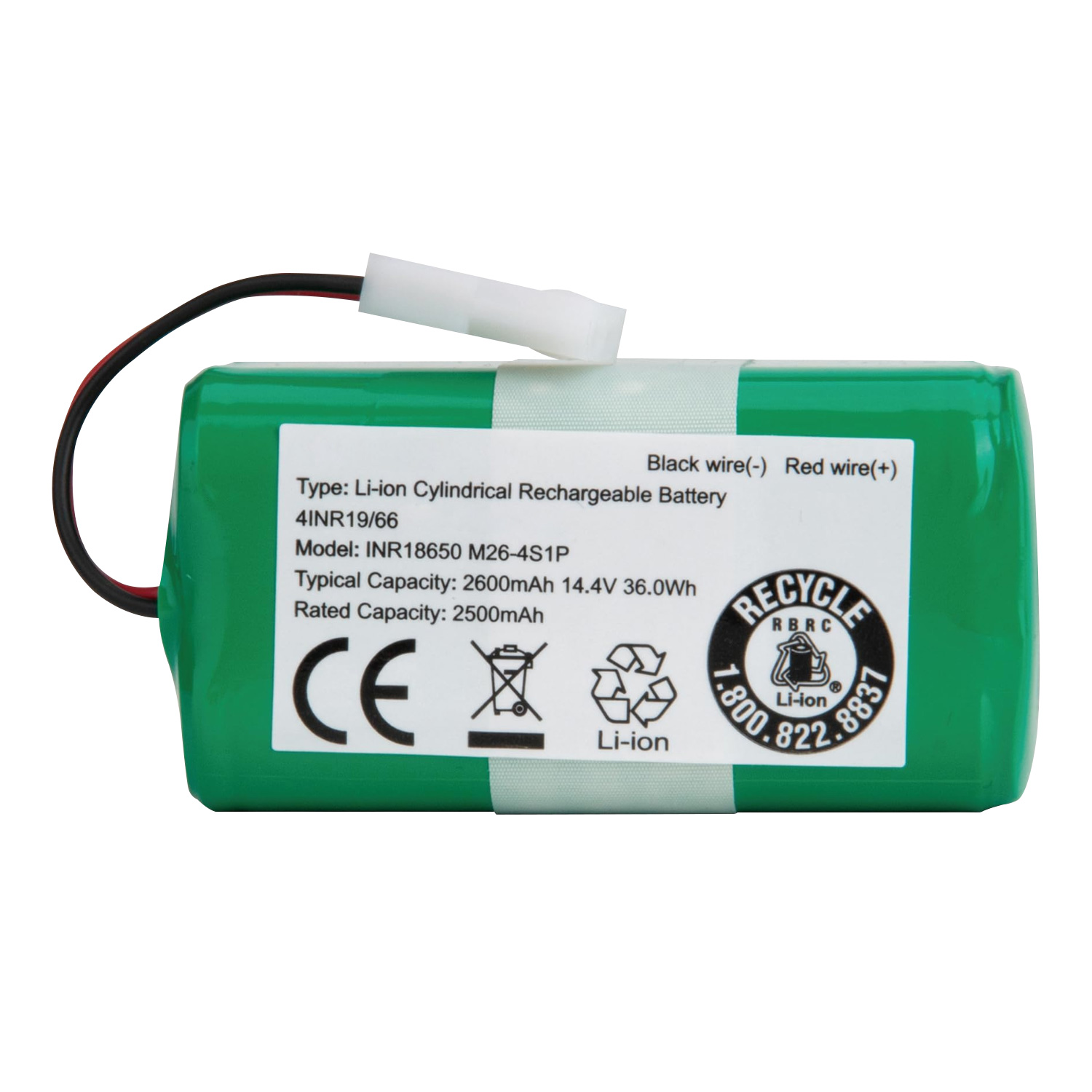 14.4V 2600mAh Replacement Battery Model 1625424 for Bissell Robot Vacuum SpinWave 3115 2859 28599 28596 3347 Sweeper Vacuum Cleaner Battery