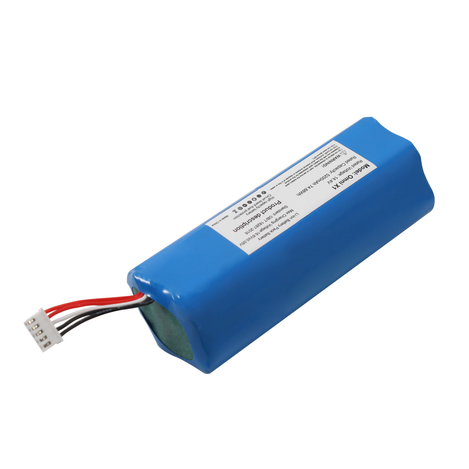 14.8V 6800mAh Vacuun Cleaner Battery for Ecovacs Deebot Omni X1 Battery S10-Li-144-5200 Sweeper Robot Batteries