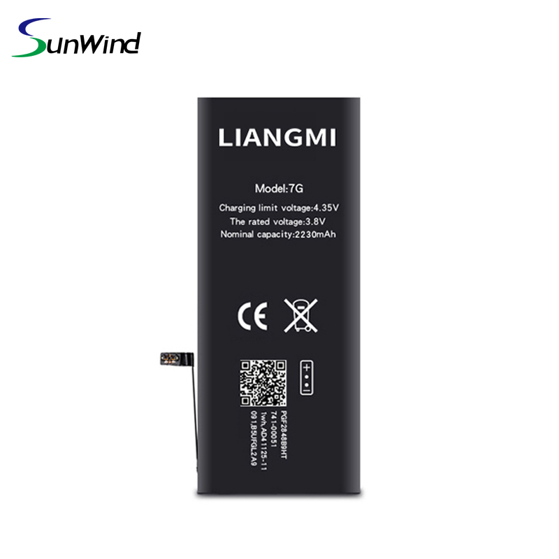 High Capacity 3.8v rechargeable battery for iphone 7 7G mobile phone batteries 2230mah