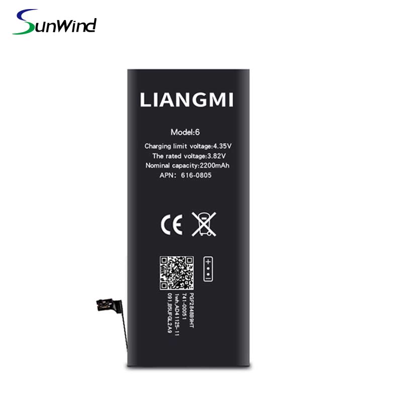 High Capacity Factory Price Rechargeable mobile phone battery For iPhone 6 6G
