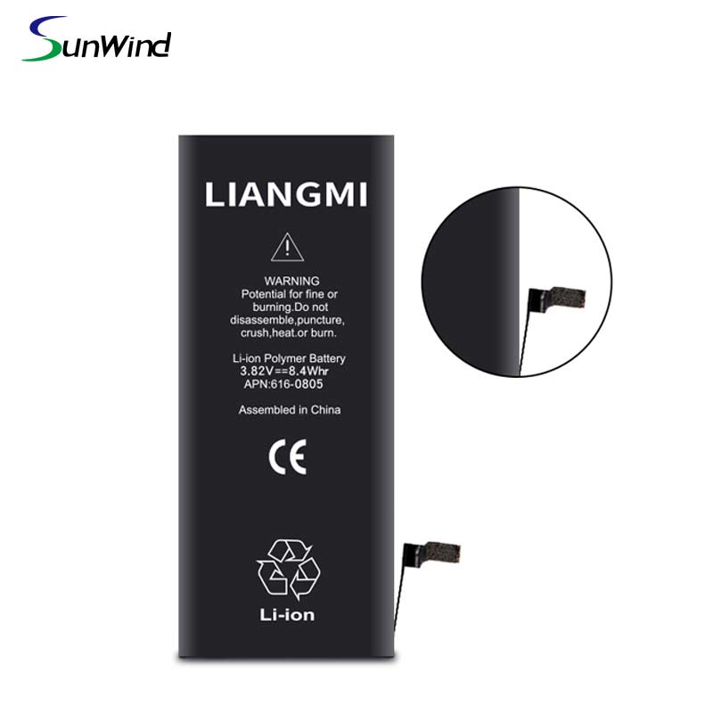 High Capacity Factory Price Rechargeable mobile phone battery For iPhone 6 6G