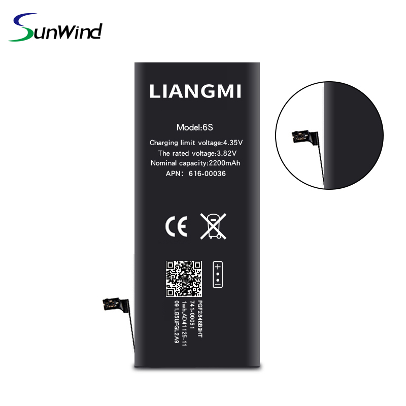 High Capacity Rechargeable mobile phone battery For iPhone 6s batteries