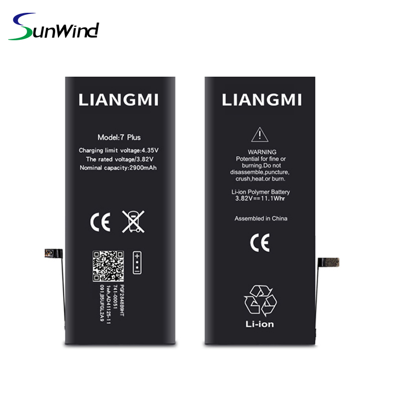 Hot sale cell phone batteries for iphone 7P 7 plus 3.82v 2900mah