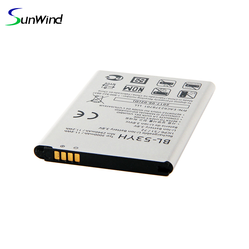 BL-53YH Best-Selling Mobile Phone Battery For LG G3 F400L SK D830 D857 D858 D859 replacement battery  3.8V 3000mAh