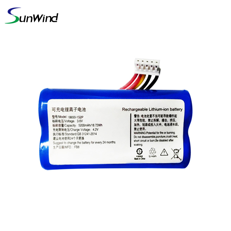 Rechargeable 3.6v li-ion POS terminal battery for Verifone X990 5200mah 18650 battery