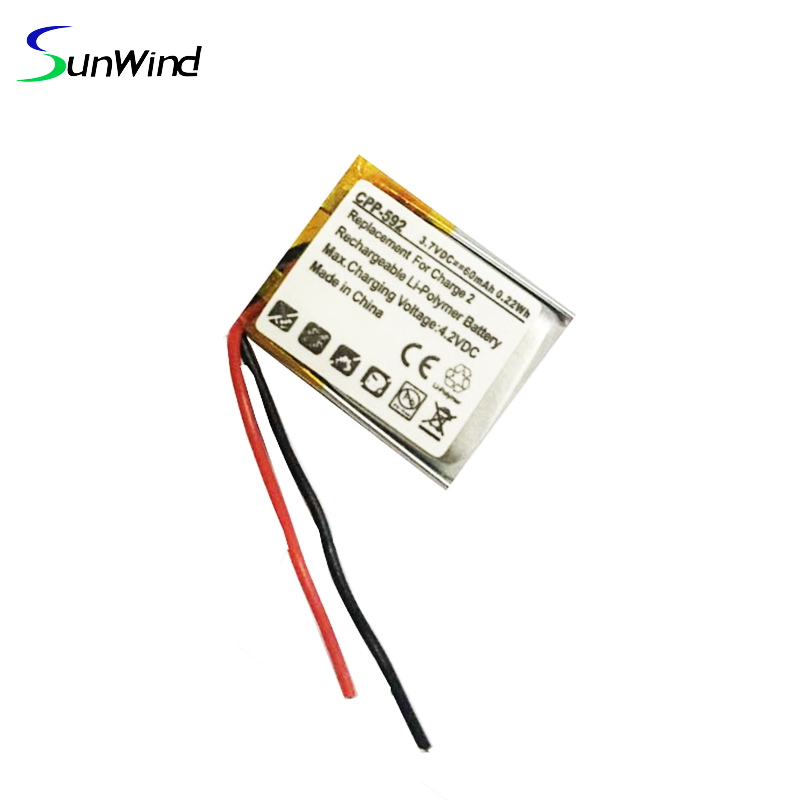 wholesale 3.7v lipo wristwatch battery LSSP411415 for Fitbit Charge 2