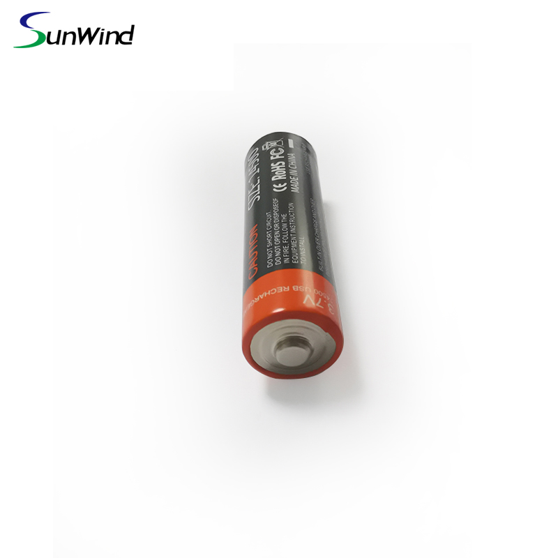 14500 FCC rechargeable li-ion battery USB charge  battery 3.7V 1850mah