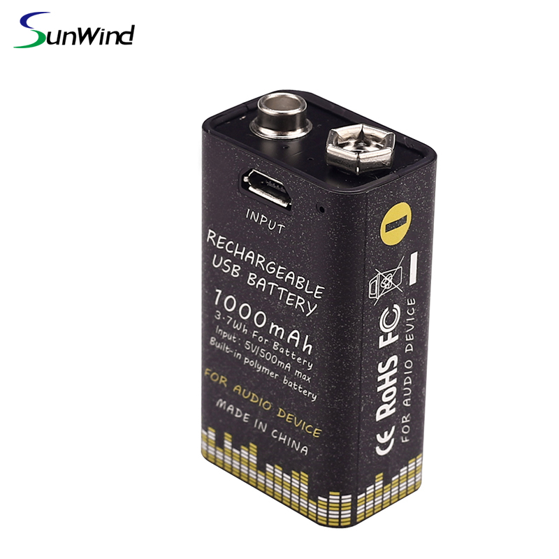 9V 1000 мАч USB Новая функция Зарядка мультиметра Электрический аккумулятор с литий - ионной зарядкой