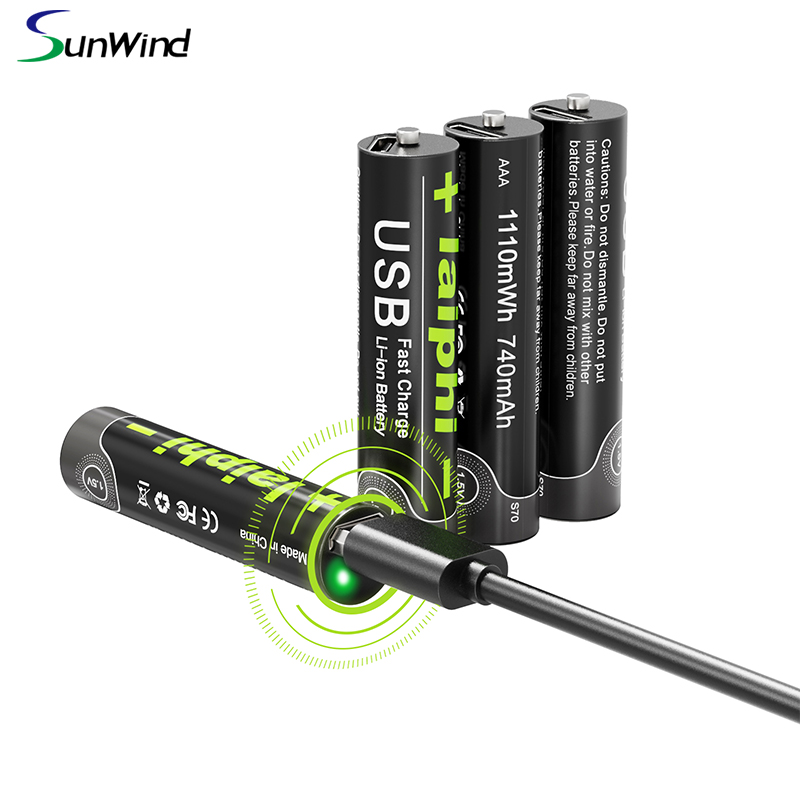 laiphi- S70 Rechargeable Li-ion faster charge battery For AAA Laiphi-S70 with  USB Port 1.1V 1110mWh 740mAh